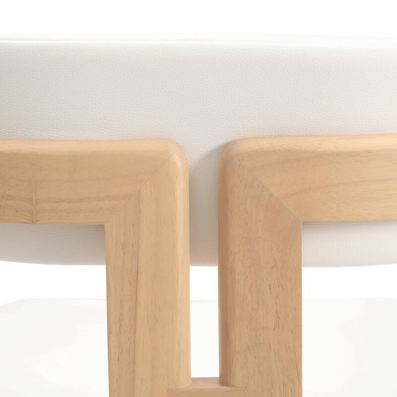 Velo Solid Wood Dining Chair Open Back Modern Accent Side Armchair