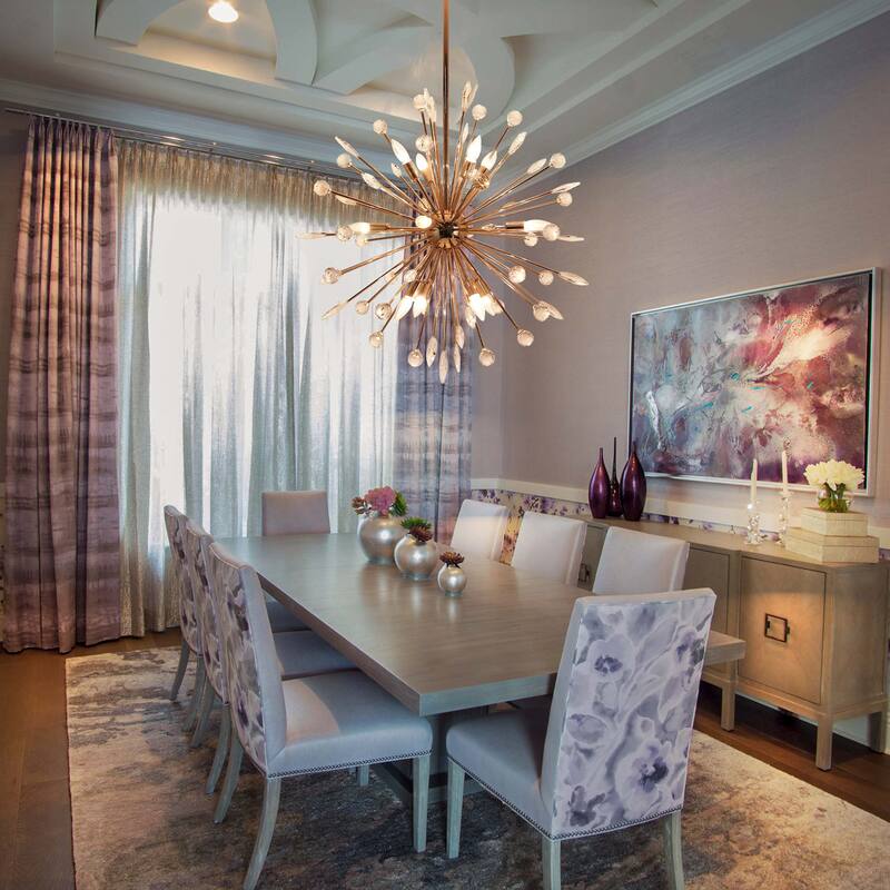 9/12-Light Modern Sputnik Sphere Starburst Crystal Chandelier Semi-Sphere Globe Pendant Light
