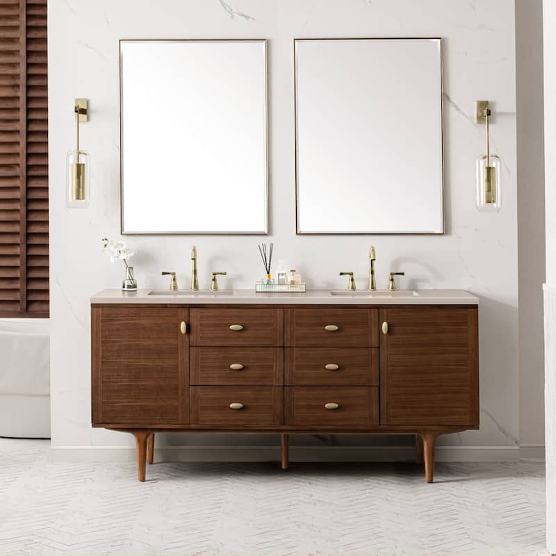 James Martin Vanities 670-V72-3EMR Amberly 72" Free Standing or Wall