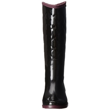 tommy hilfiger glossy ankle rain boots