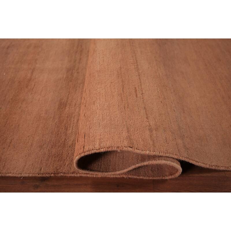 Modern Solid Gabbeh Oriental Area Rug Handmade Wool Carpet - 6'3" x 9'7"
