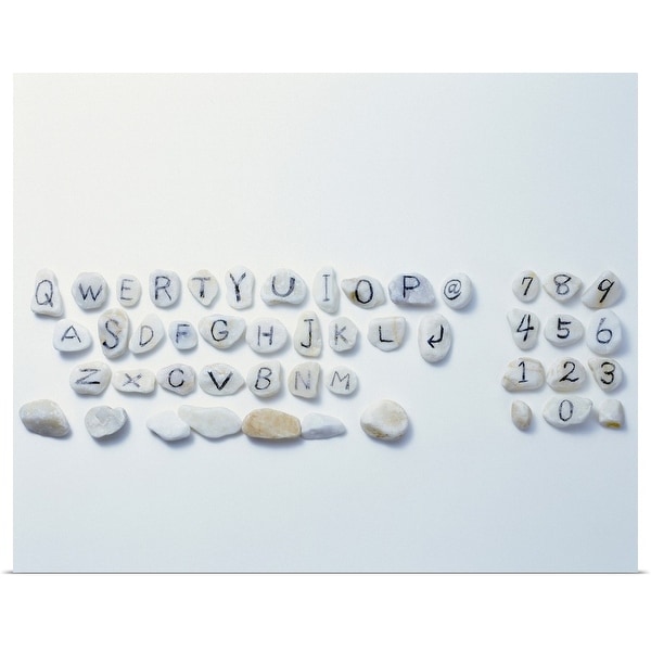 "Computer Keyboard Made of Stones" Poster Print