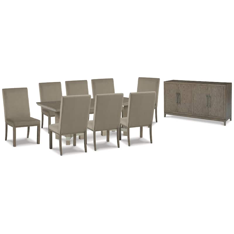 Signature Design by Ashley Chrestner Gray 10-Piece Dining Package