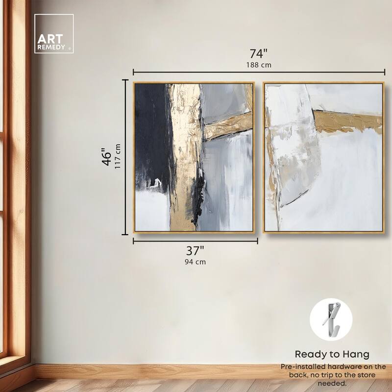 Cracks of Creation II Canvas Set of 2 by Art Remedy