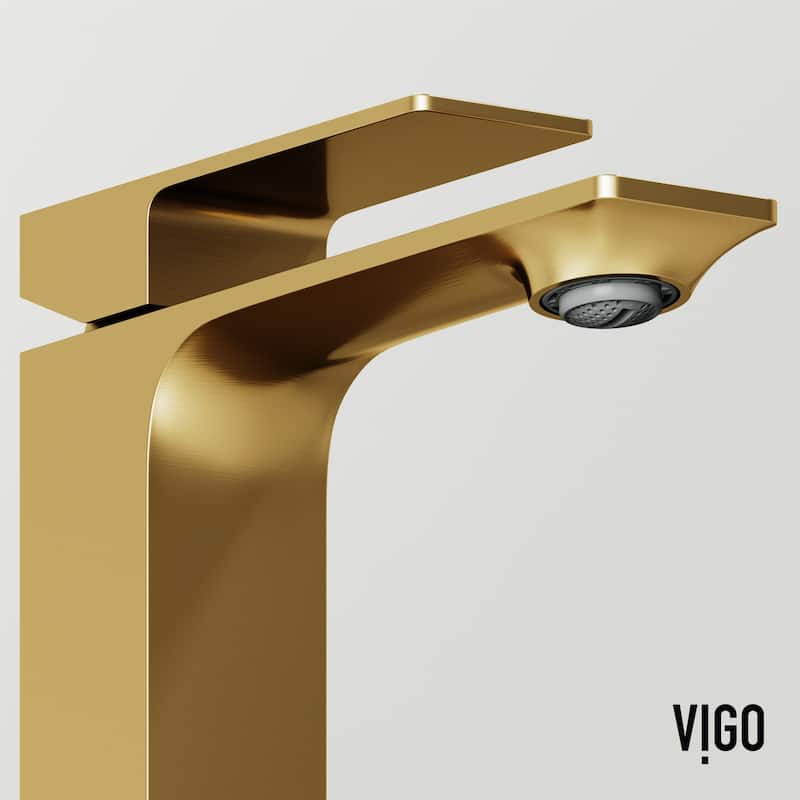 VIGO Dunn 6" H Single Handle Single Hole Bathroom Faucet