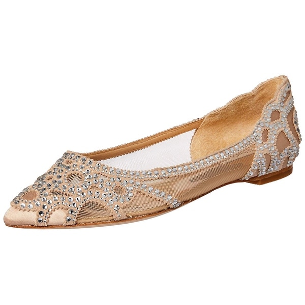 gigi crystal pointy toe flat
