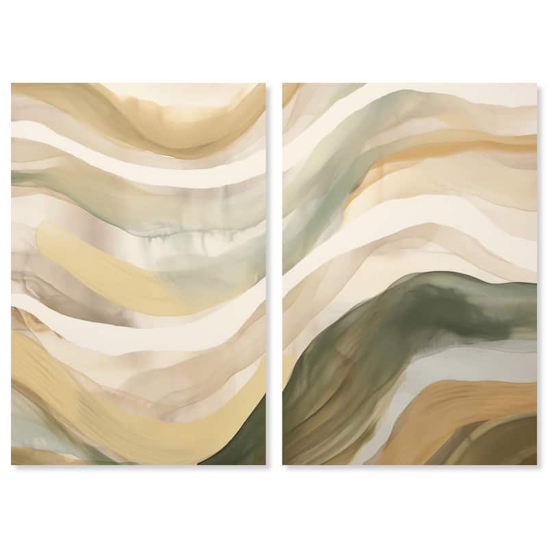 Dunes of Time I Canvas Set of 2 by Art Remedy, Gallery Wrapped - 30" x 45"
