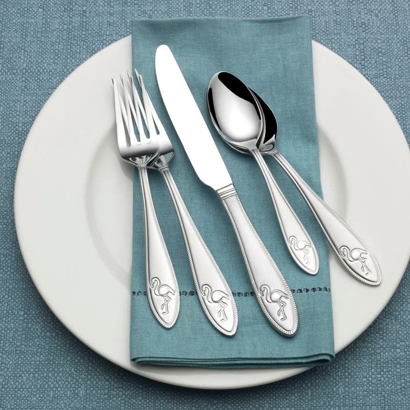 Towle Everyday Flamingo 20 Piece Stainless Steel Flatware Set