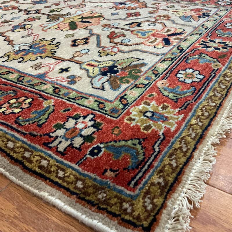 HERAT ORIENTAL Handmade 2'7 x 5'9 Serapi Wool Rug - 2'7" x 5'9"
