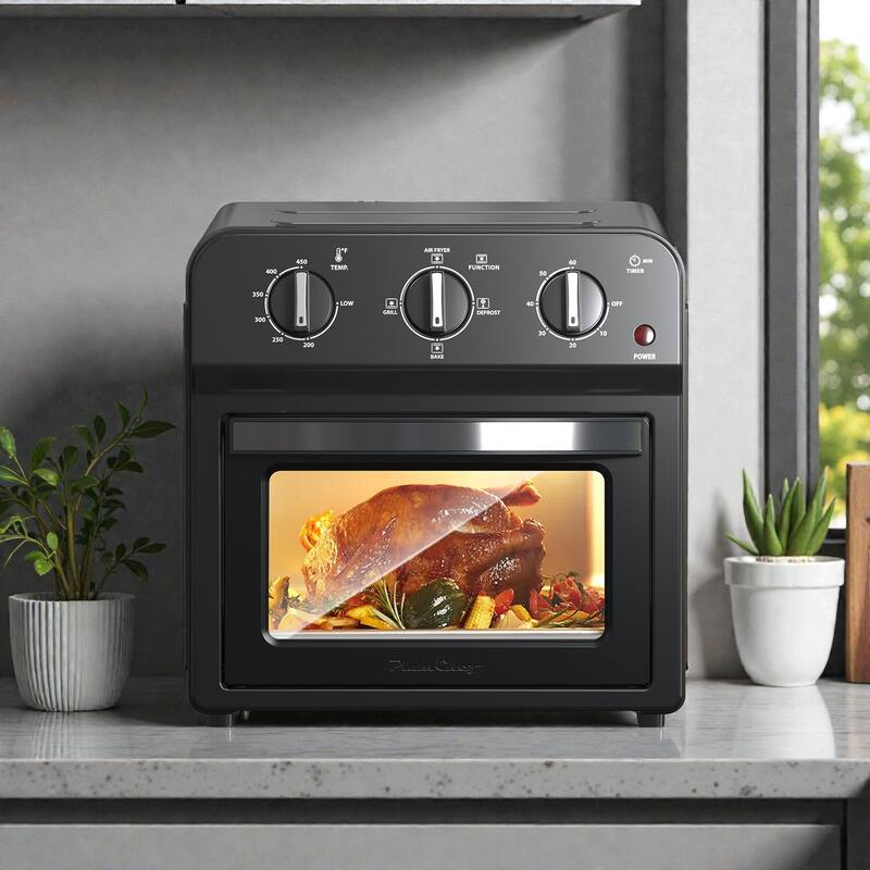 13QT Air Fryer Toaster Oven Combo, 7-in-1 Convection Countertop Oven with 360° Hot Air Circulation