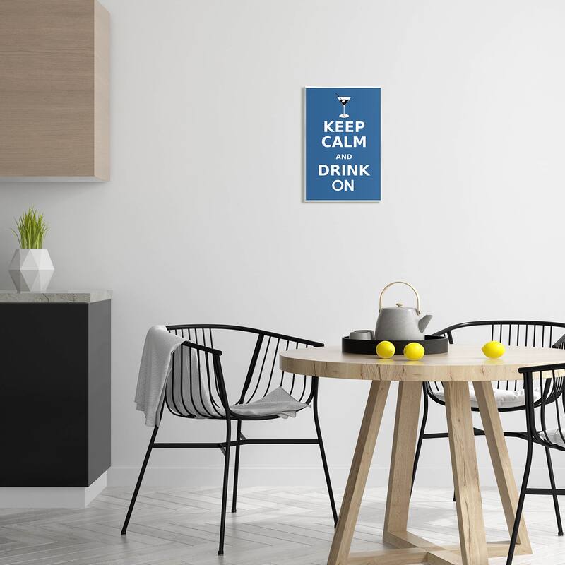 Stupell Keep Calm & Drink On Martini Wall Plaque Art by Marcus Jules