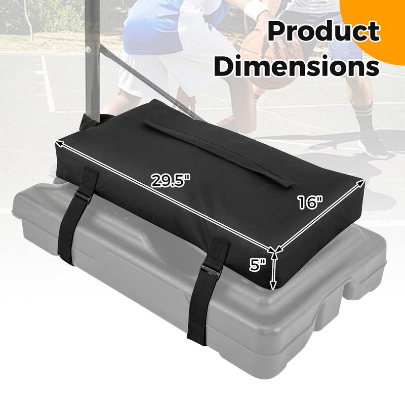 Gymax Height Adjustable Portable Basketball Hoop System Shatterproof