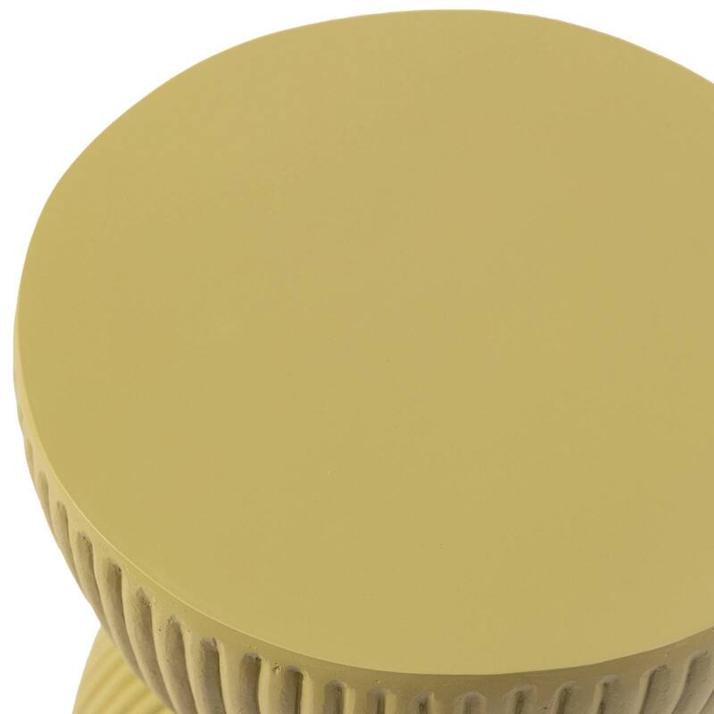 15" Wide Side Table in Painted Fiberstone with Hourglass Design Spire Collection