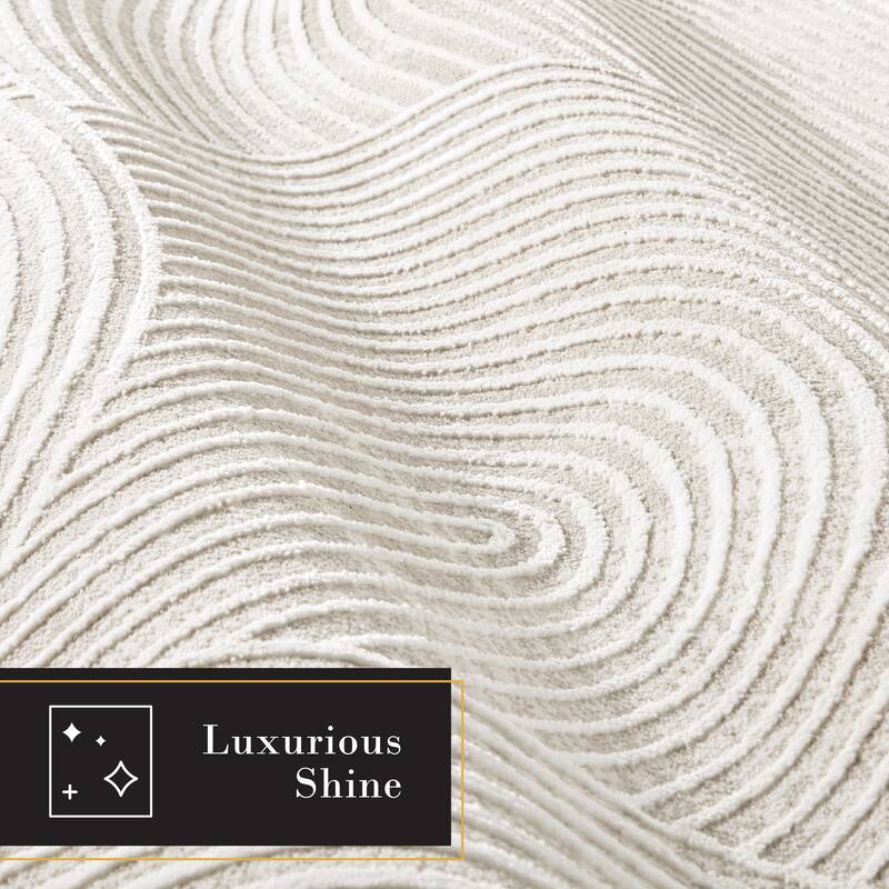 TOWN & COUNTRY LUXE Maya Soft Arches Neutral Indoor Area Rug with High-Low Texture