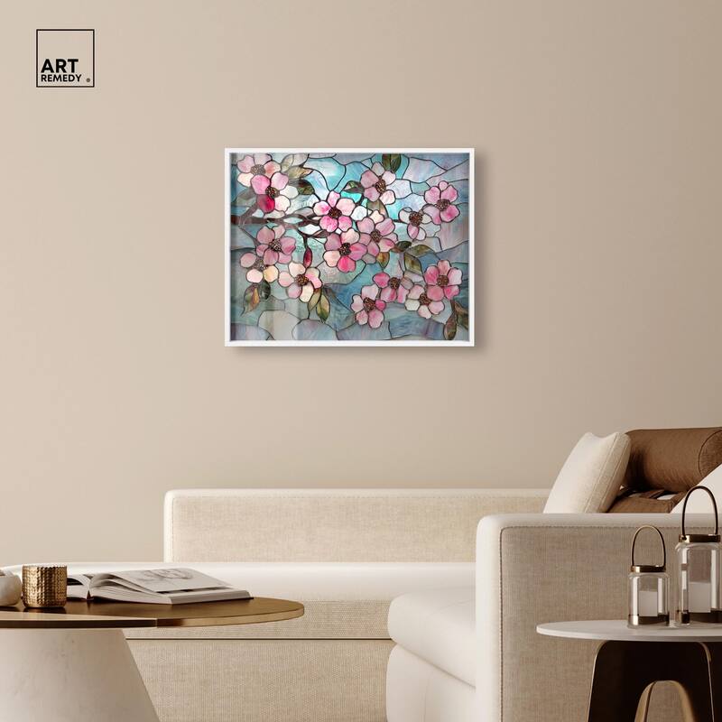 Shimmering Spring Blossoms II Shadowbox by Art Remedy