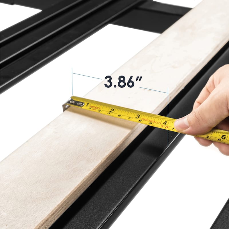 Heavy Duty Steel Slat Platform Bed Frame Series Titan E By Crown Comfort
