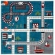 preview thumbnail 36 of 68, SAFAVIEH Carousel Kids Koika Neighborhood Road Rug Turquoise/Ivory - 3' Square - Square