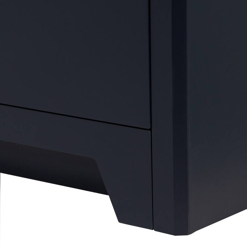 Spring Mill Cabinets Salil 60" Double-Sink Vanity With 2 Cabinets, 3 Drawers, and White Sink Top