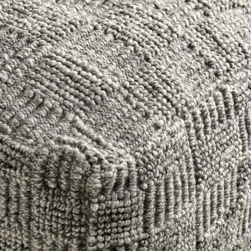 Villa by Classic Home Shades 18" Recycled Fabric Indoor/Outdoor Pouf