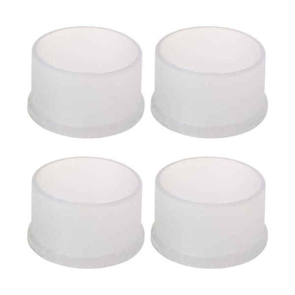 Clear PVC Sofa Chair Leg Cap End Tip Feet Cover Furniture Glide Floor Protector 4pcs 1.89" 48mm Inner Diameter