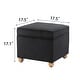 preview thumbnail 138 of 149, Adeco Square Storage Ottoman 17 inch Footstool