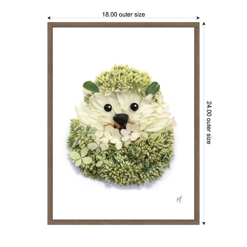 Kate and Laurel Hedgehog by Madeline Jeppesen Framed Canvas Wall Art Print