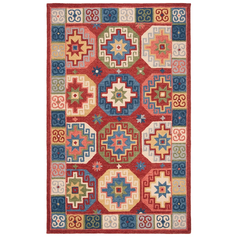 SAFAVIEH Handmade Aspen Cheridwen & Eclectic Tribal Wool Rug