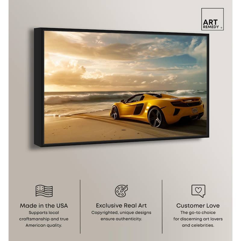 Beach Sports Car Canvas by Art Remedy