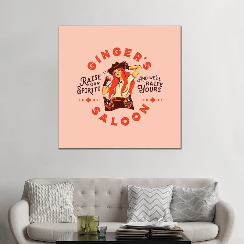 iCanvas "Western Ginger Saloon" by The Whiskey Ginger Canvas Print
