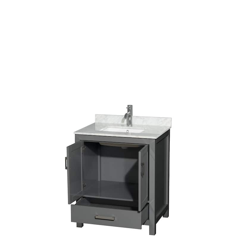 Wyndham Collection Sheffield Single Vanity Set