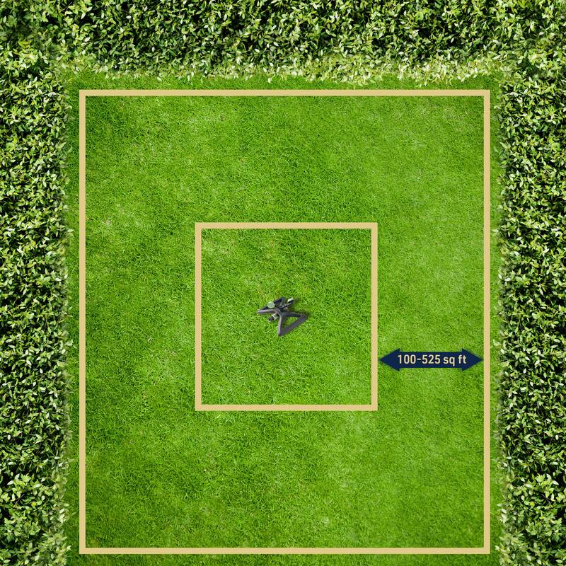 Kings County Tools Rotating Garden Sprinkler for Yard with Adjustable Spray Settings (Mint/Black)