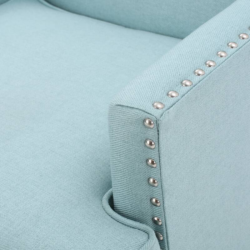 Tilla Studded Fabric Club Chair by Christopher Knight Home