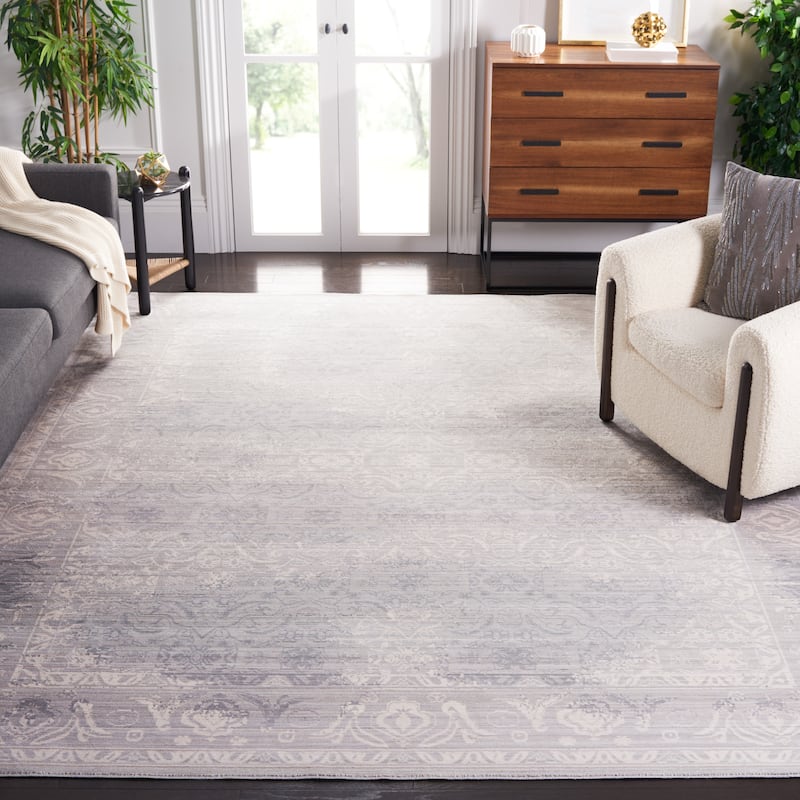 SAFAVIEH Valencia Misa Distressed Vintage Boho Oriental Polyester Rug - 8' x 10' - Mauve/Multi - Rectangle