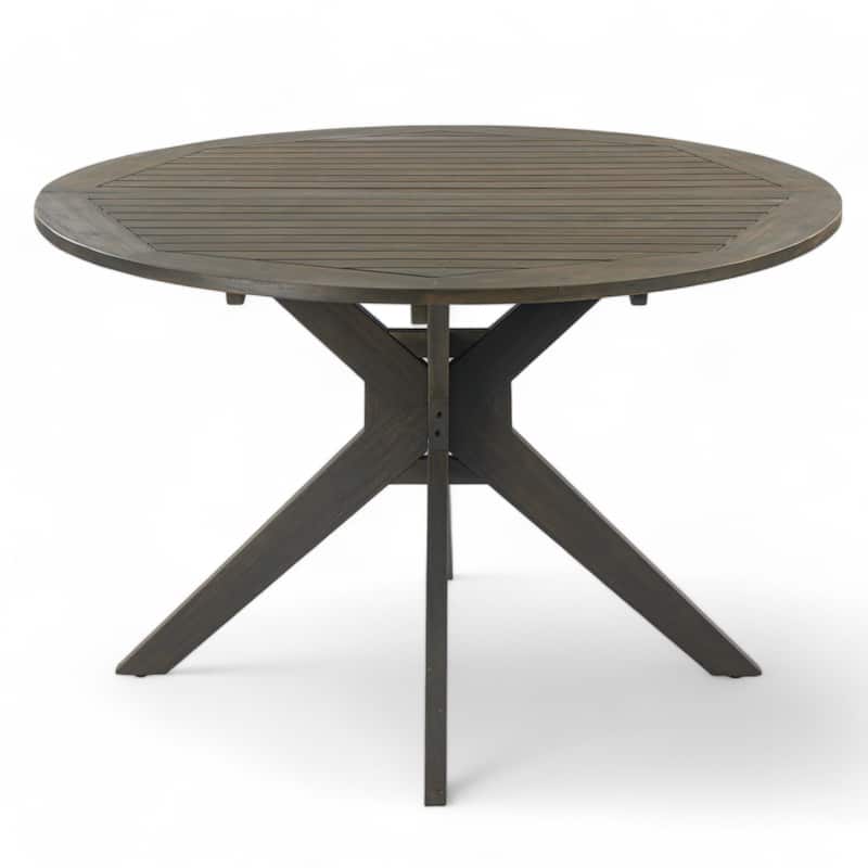 Stamford Outdoor Round Acacia Dining Table by Christopher Knight Home - 47.25" L x 47.25" W x 30.00" H