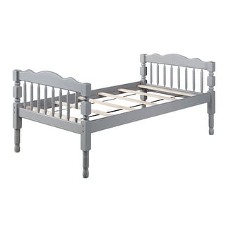 Classic Rectangular Design Twin over Twin Bunk Bed
