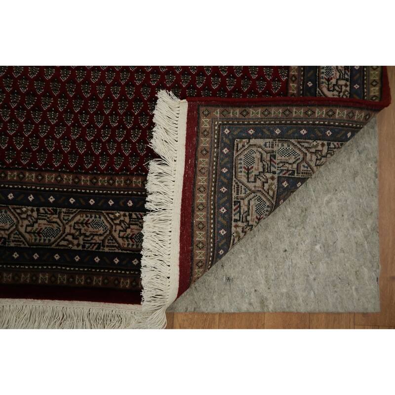Hand Knotted Oriental 100% Wool Carpet Traditional Paisley Red Botemir Area Rug - 6' 0'' X 4' 2''