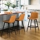 preview thumbnail 95 of 103, LUE BONA Modern Industrial Counter Stools Faux Leather Upholstered Counter Height Bar tools with Back