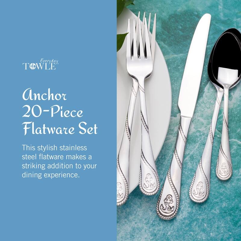 Towle Everyday Living Anchor 20-Piece Flatware Set