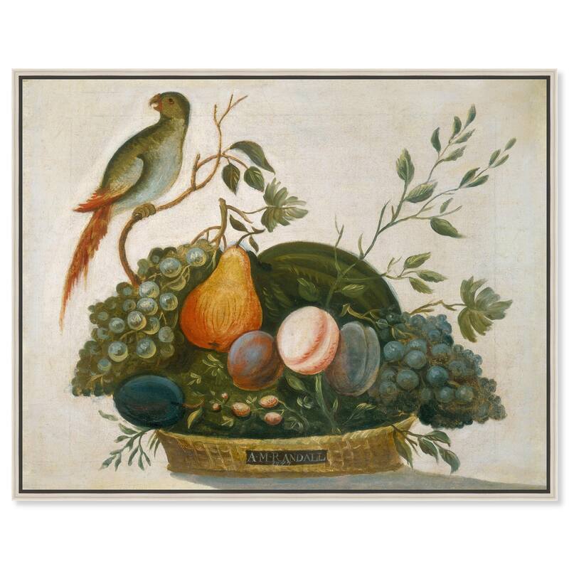 Randall Fruit with Parrot 1777 Canvas by Art Remedy - 30" x 24" - Silver