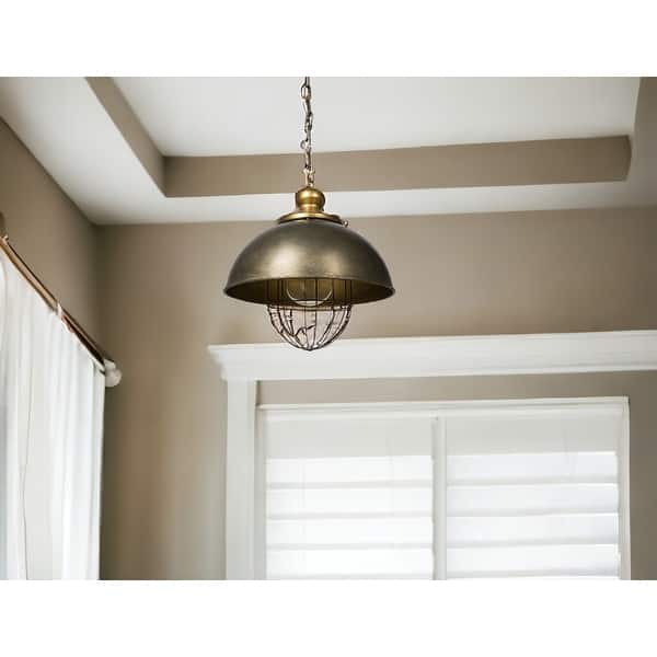 Rustic Gold Ton Metal Dome Hanging Light Rustic Gold Ton Metal Dome Hanging Light