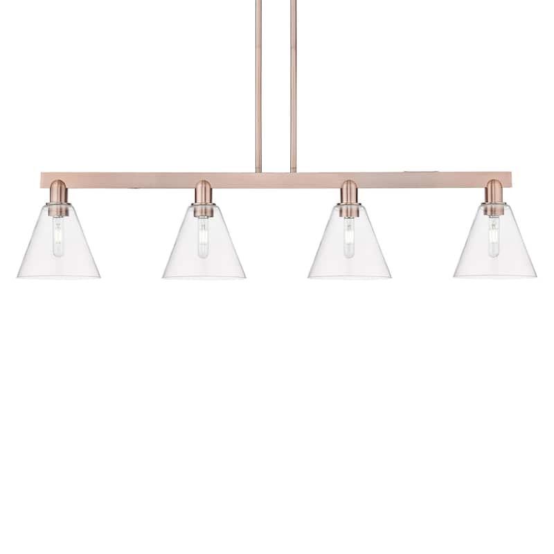 Innovations Lighting 716-4I-11-51 Berkshire Glass Linear Berkshire - Antique Copper / Clear