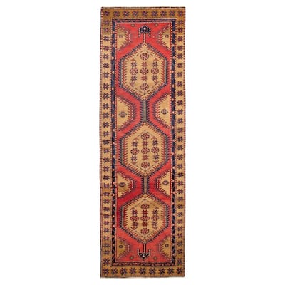 ECARPETGALLERY Hand-knotted Konya Anatolian Red Wool Rug - 3'3 x 10'2