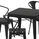 preview thumbnail 8 of 10, All-Weather Resin Top Square Table & 4 Metal Chairs with Poly Resin Seats - 31.5"W x 31.75"D x 28.25"H