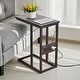 preview thumbnail 15 of 61, Javlergo Set of 2 C-Shaped Sofa Side Table, Small End Table for Living Room, Narrow Bedside/TV Tray Table