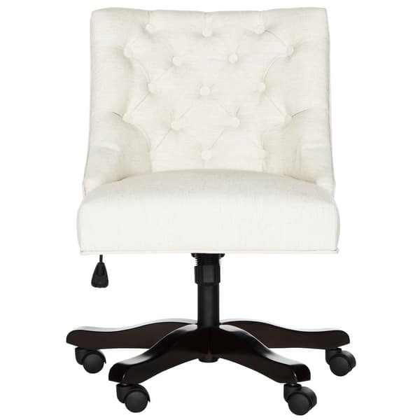 slide 2 of 7, Safavieh Soho Swivel Light Cream Desk Chair - 25.2" x 27.2" x 33.9"