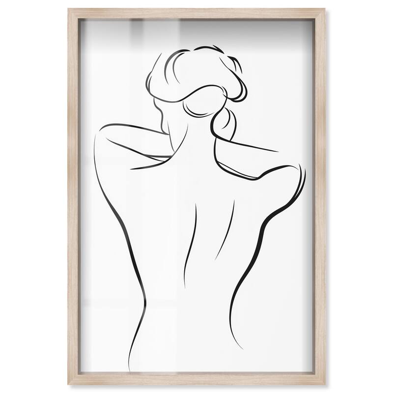Woman in Contour II Shadowbox by Art Remedy - Natural - 30" x 45"