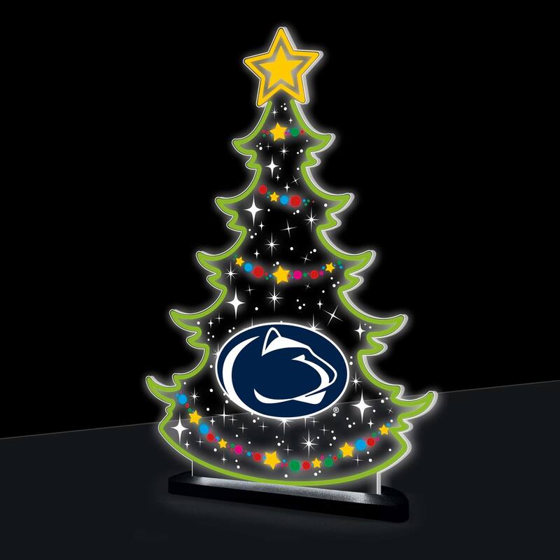 10" LED Tabletop Christmas Tree Desklite Sign. Penn State University