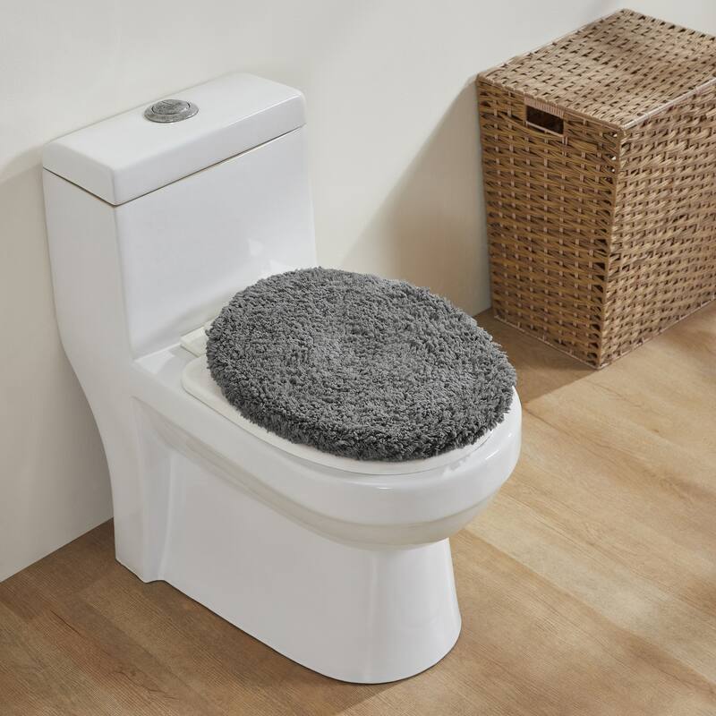 Better Trends 18 x 20 Toilet Lid Cover 100% Cotton Tufted Water Absorbent Machine Washable Lux Collection