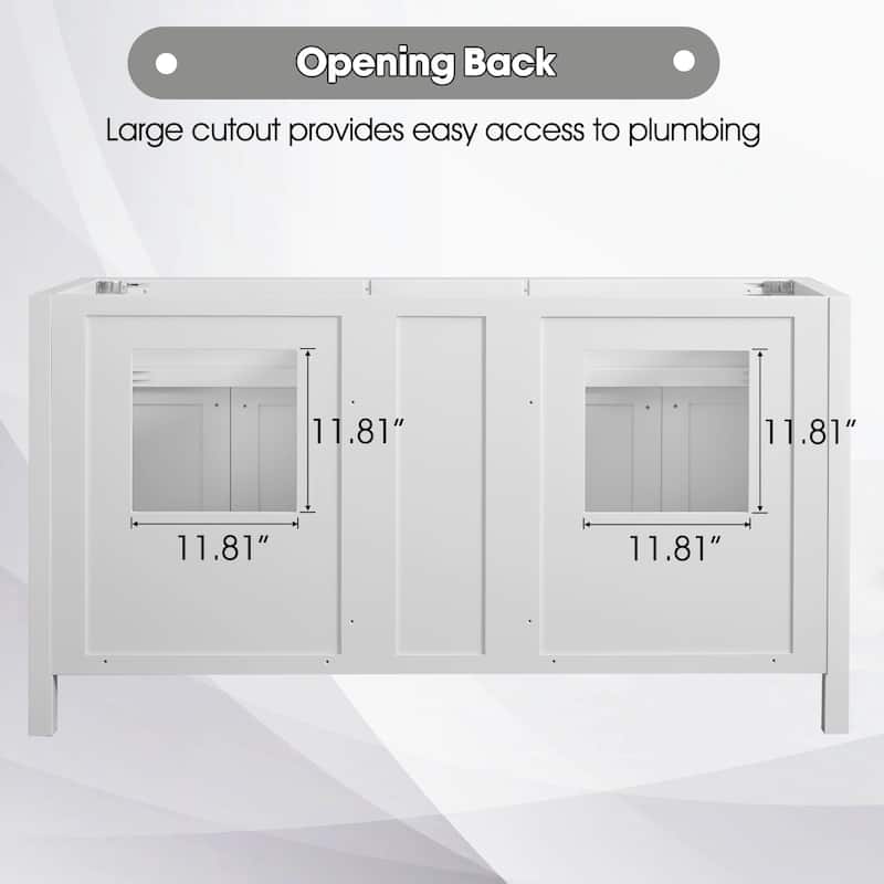 Nephelily 48" 60" 72" Bathoom Vanity Base Only, Easy-to-Install