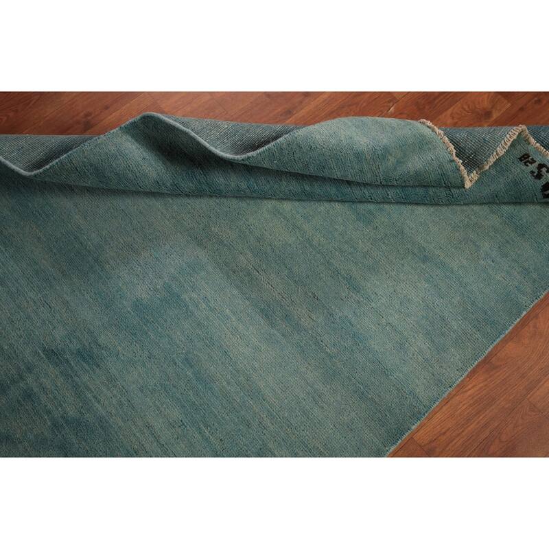 Blue Contemporary Gabbeh Oriental Foyer Rug Handmade Wool Carpet - 3'4" x 5'0"